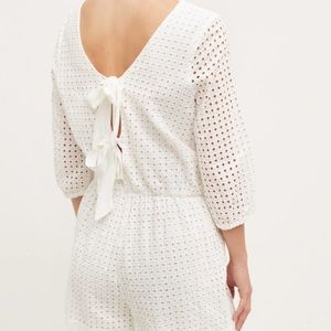 Adorable white eyelet romper!